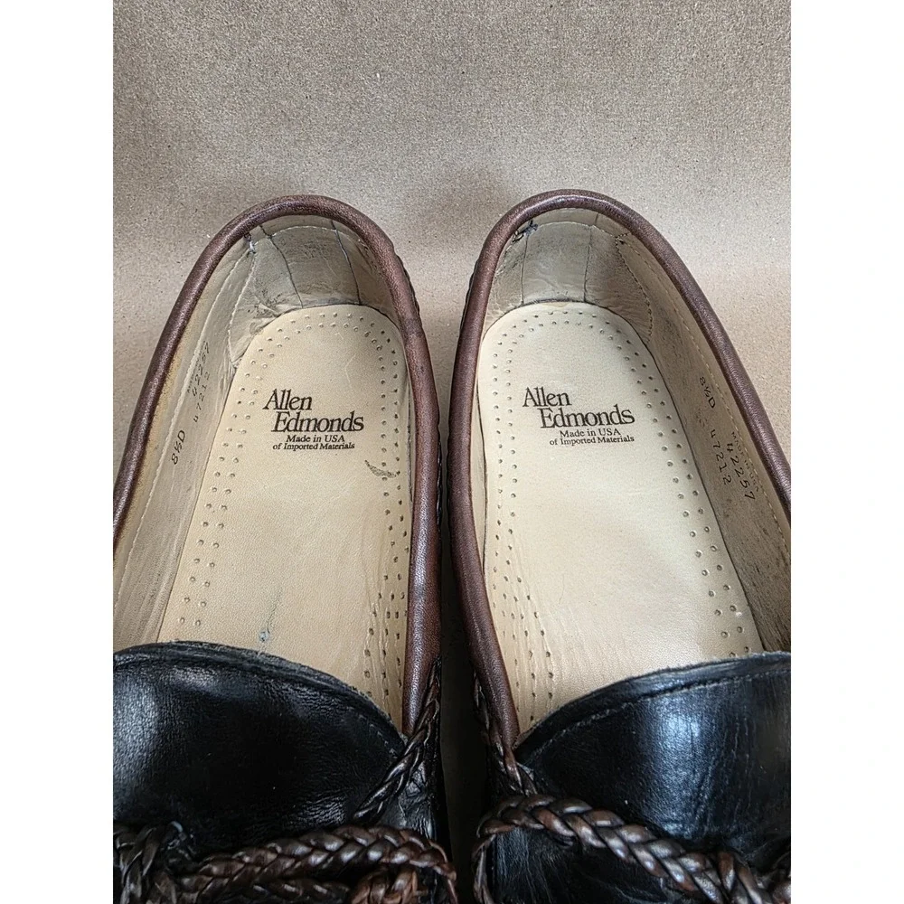 Allen Edmonds Sz 8.5 D Woodstock Mens Loafers Black Brown Shoes